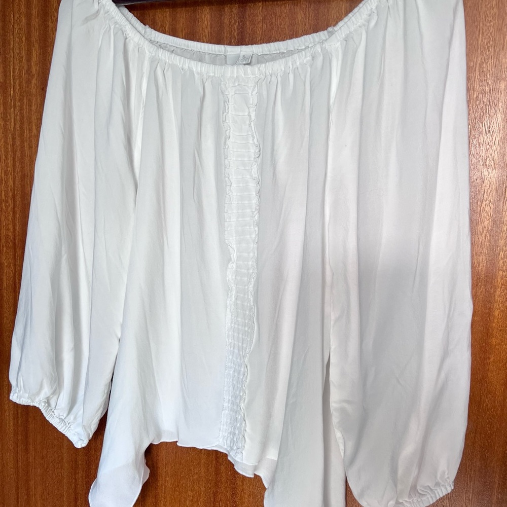 Women’s soft white blouse.